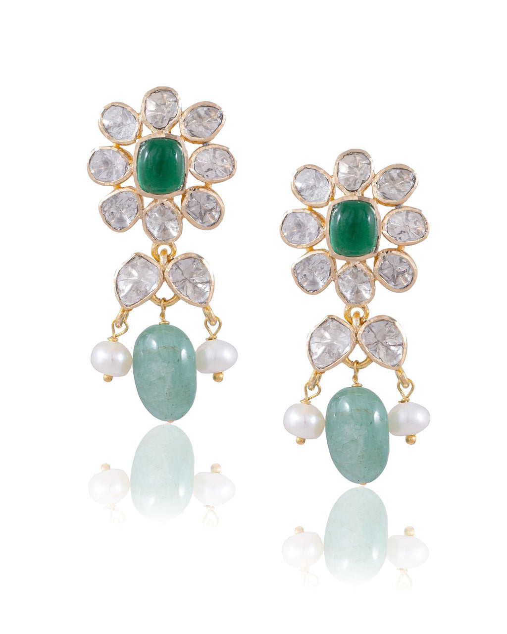 Helene Polki Long Earrings