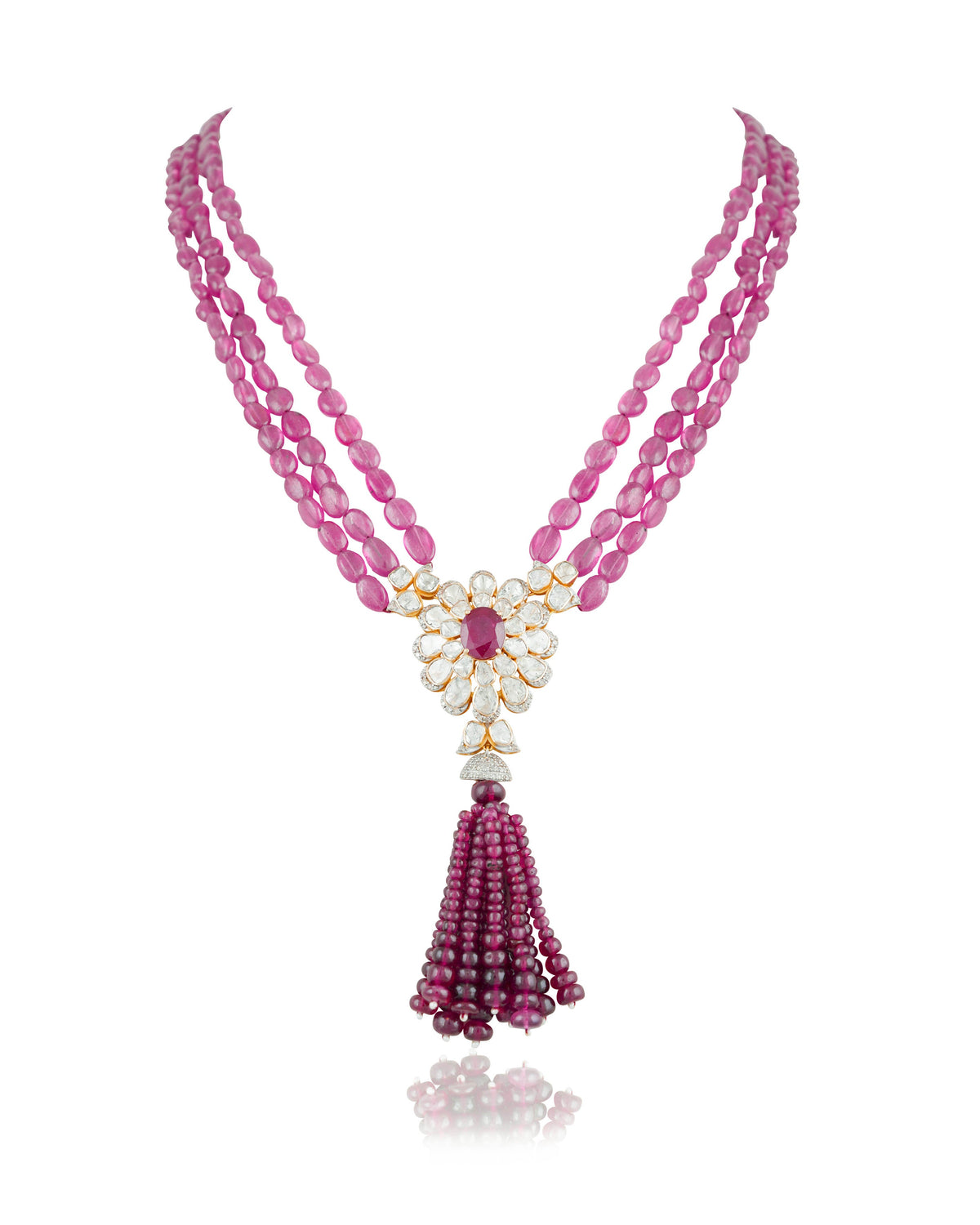 Arunima Polki And Diamond Bead Pendant