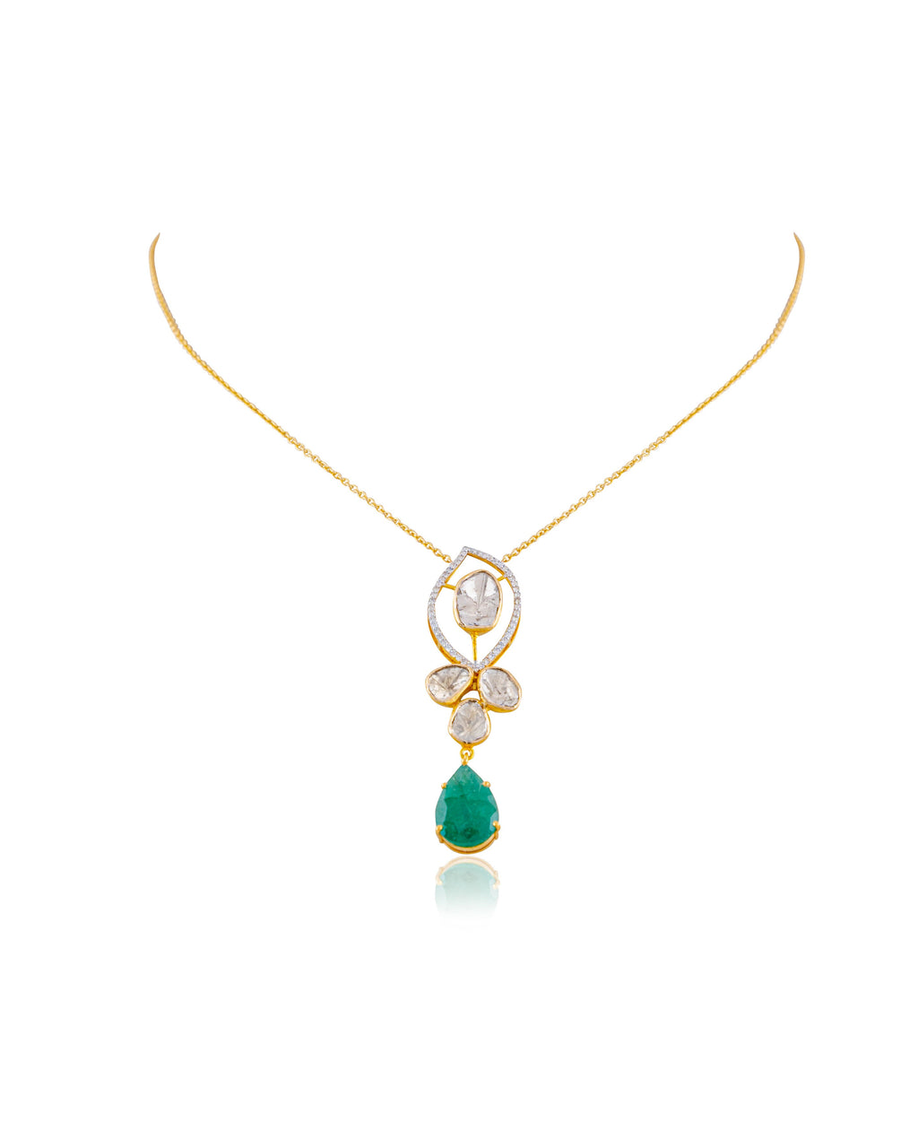 Arina Polki And Diamond Pendant