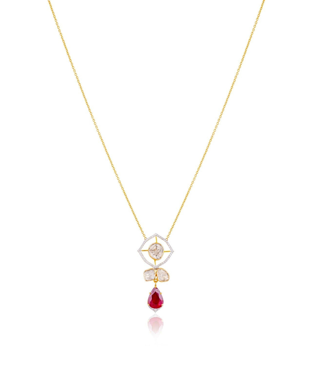 Ava Polki And Diamond Pendant