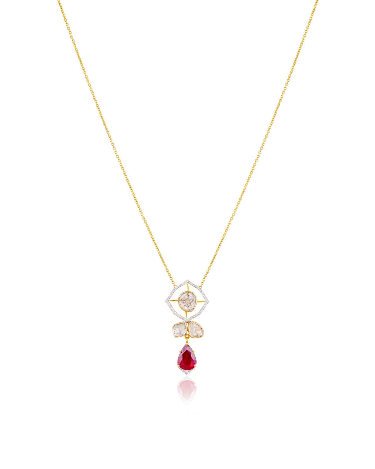 Ava Polki And Diamond Pendant