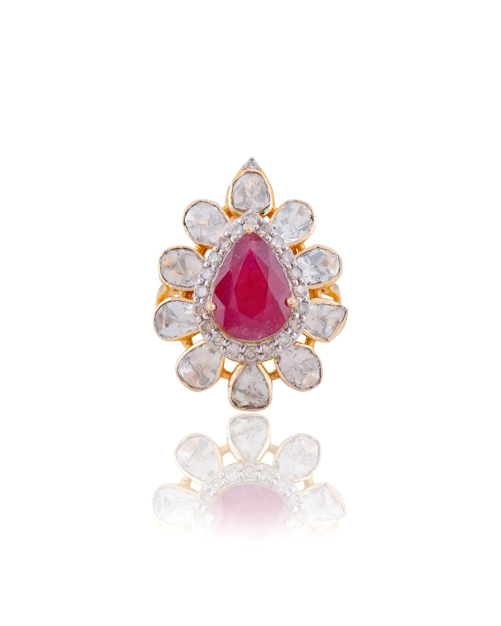 Aaradhya Polki And Diamond Ring