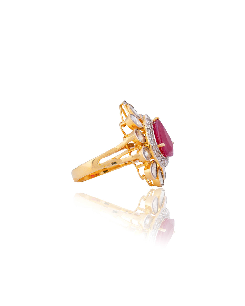 Aaradhya Polki And Diamond Ring