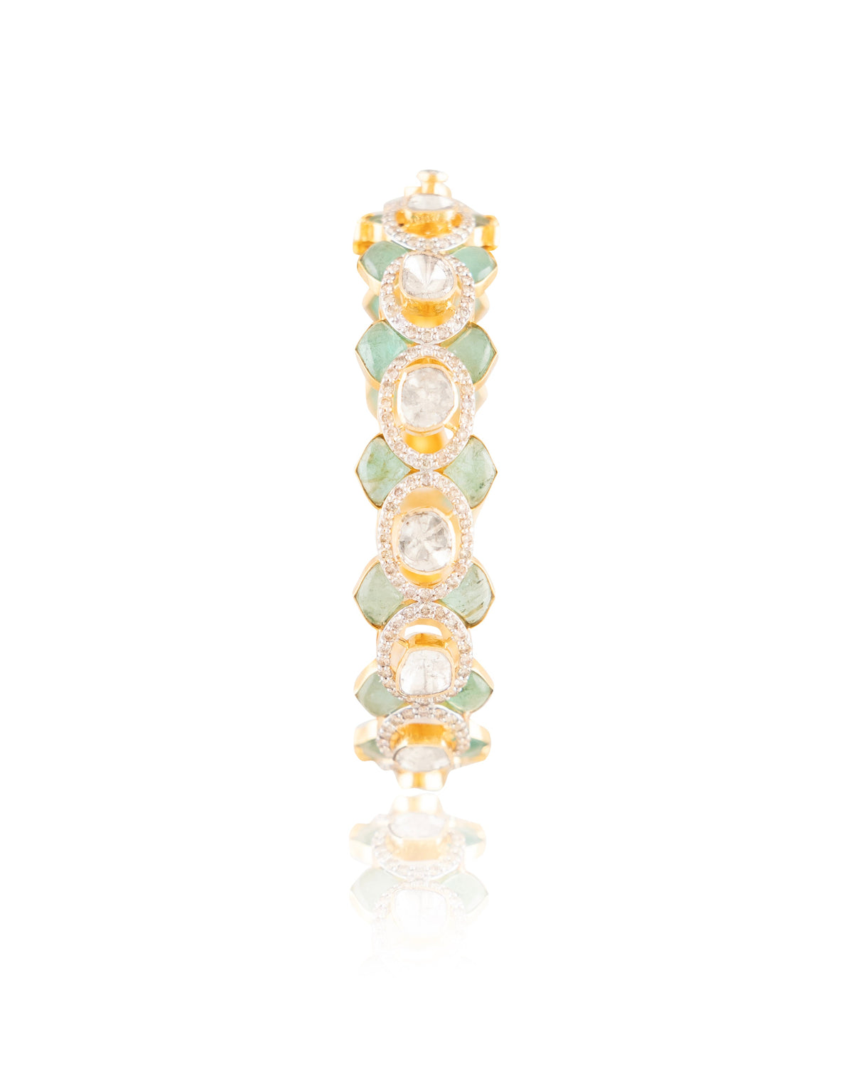 Neehaar Polki And Diamond Bangle