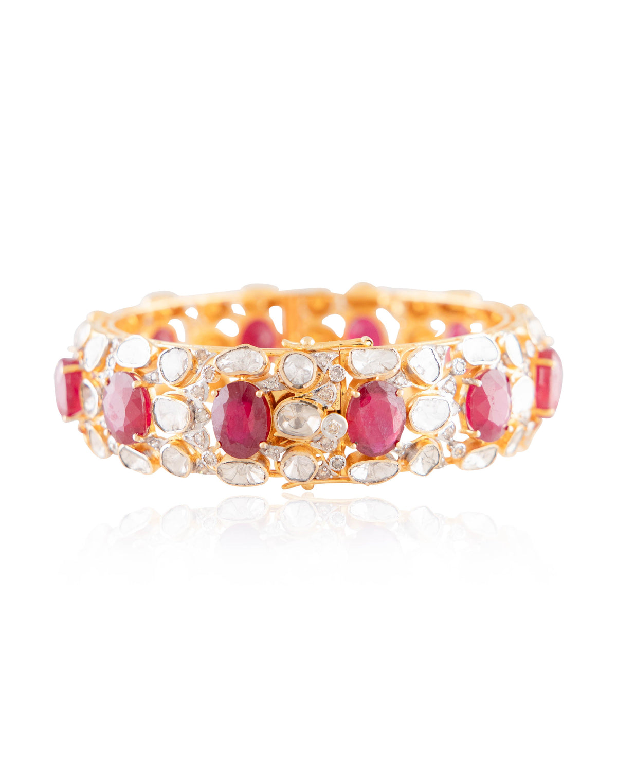 Viola Polki And Diamond Bangle