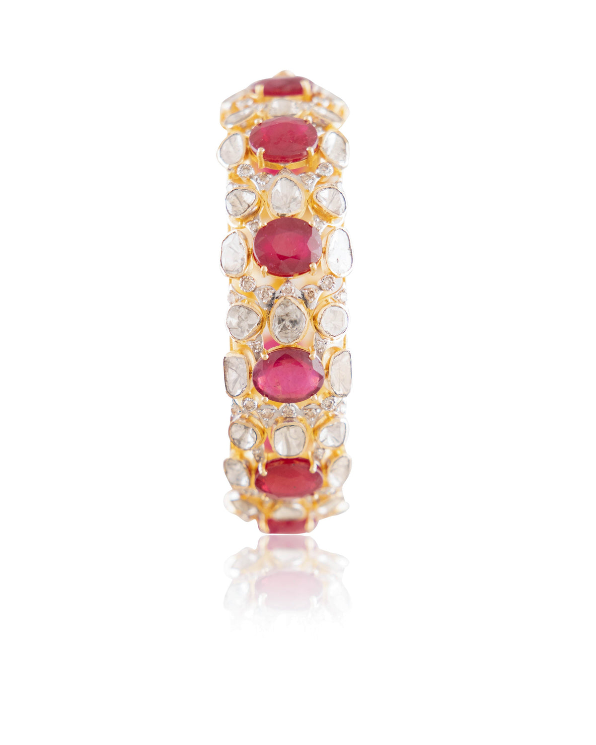 Viola Polki And Diamond Bangle