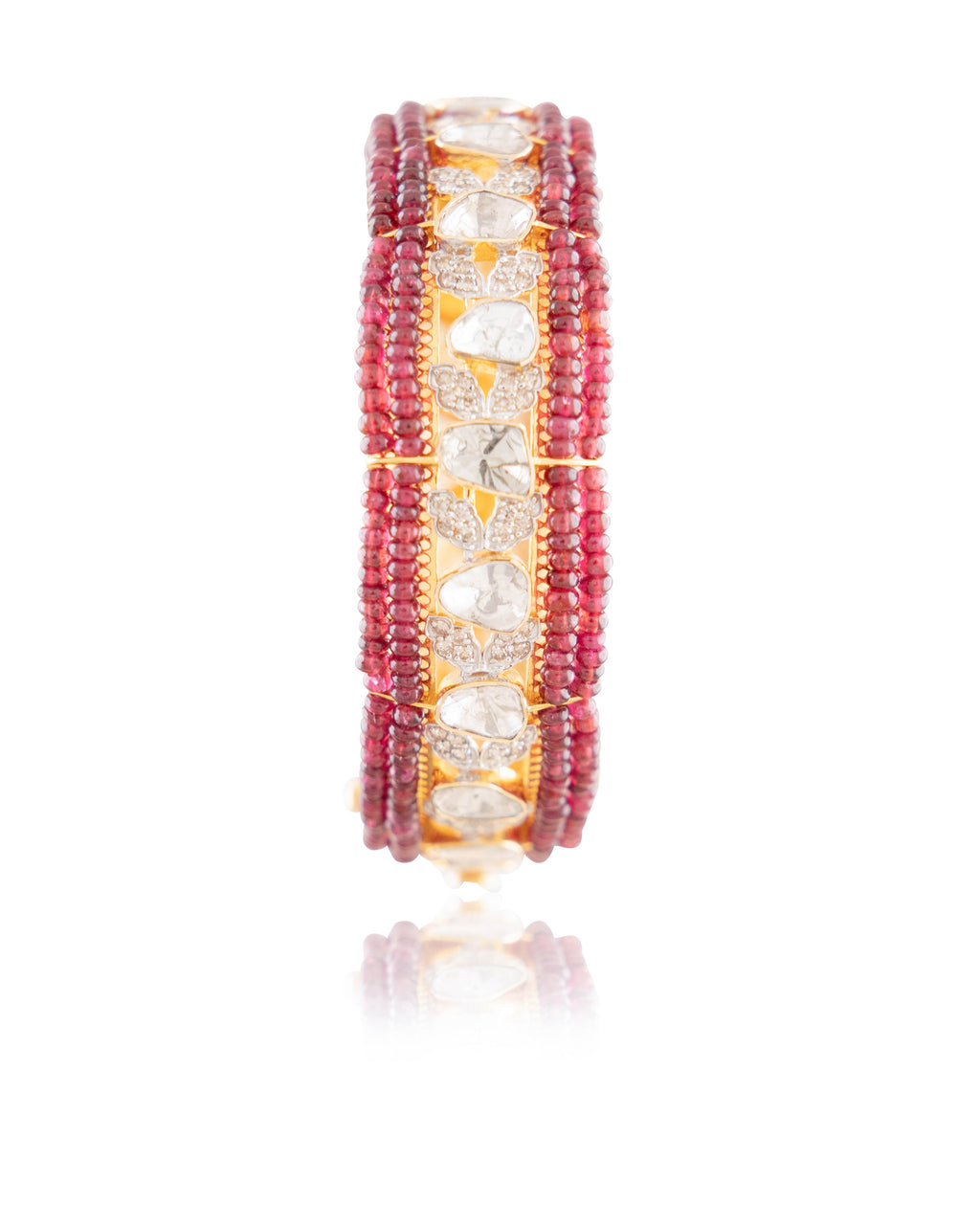 Stella Polki And Diamond Bangle