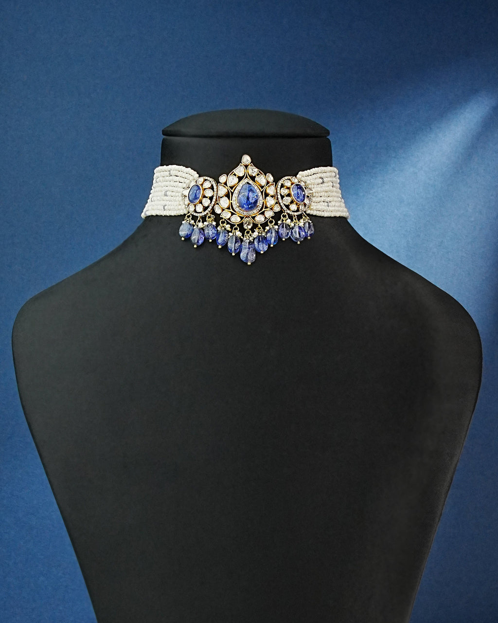 Pratiksha Polki And Diamond Bead Choker