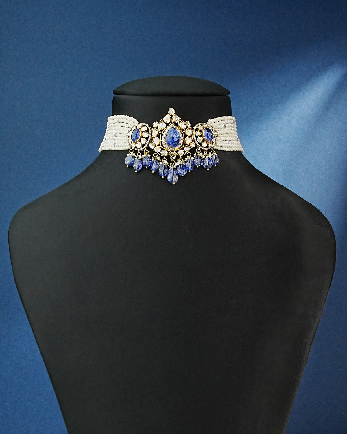 Pratiksha Polki And Diamond Bead Choker