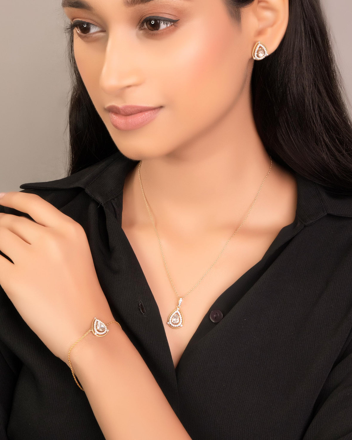 Tina Polki And Diamond Loose Bracelet