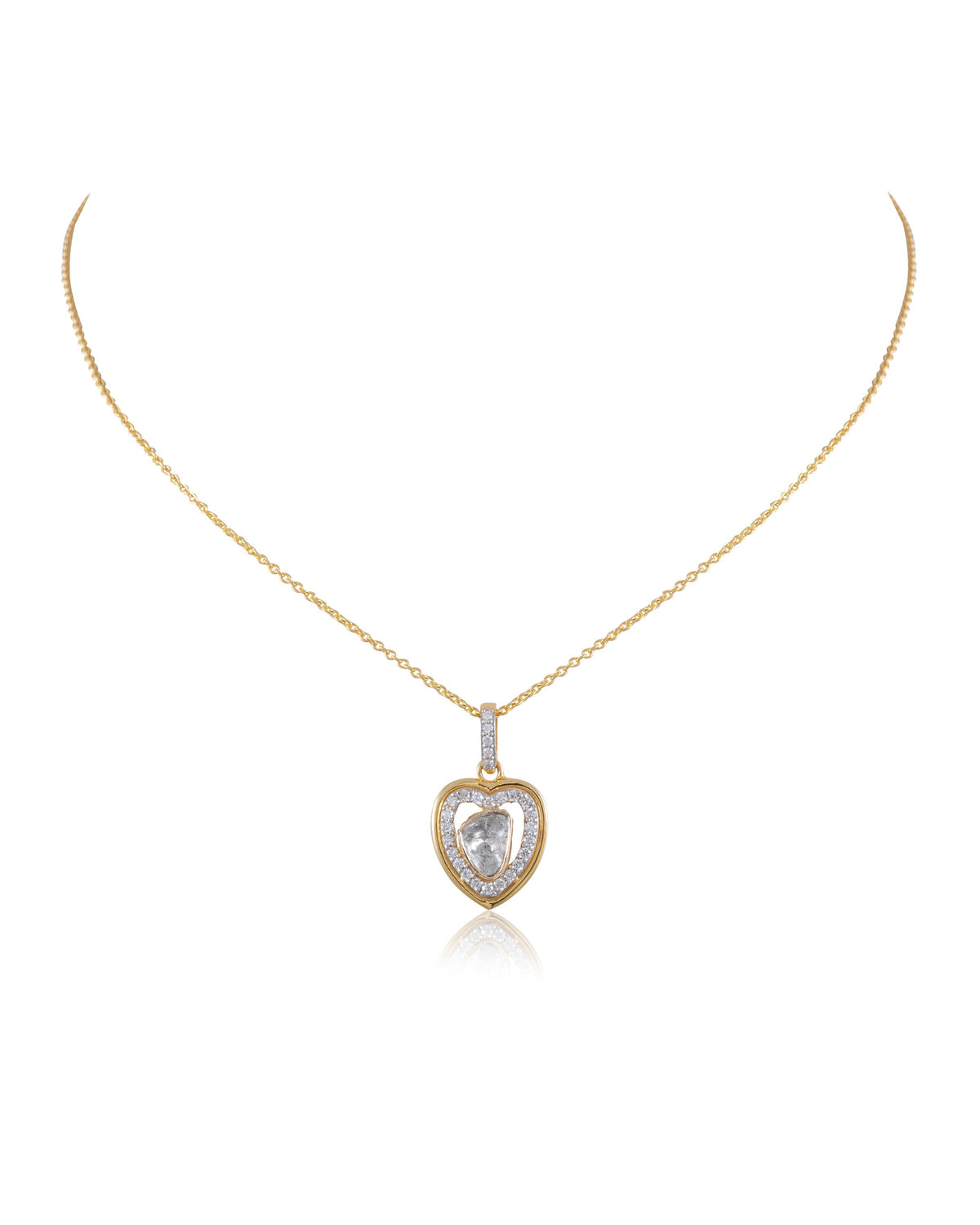 Noor Polki And Diamond Pendant