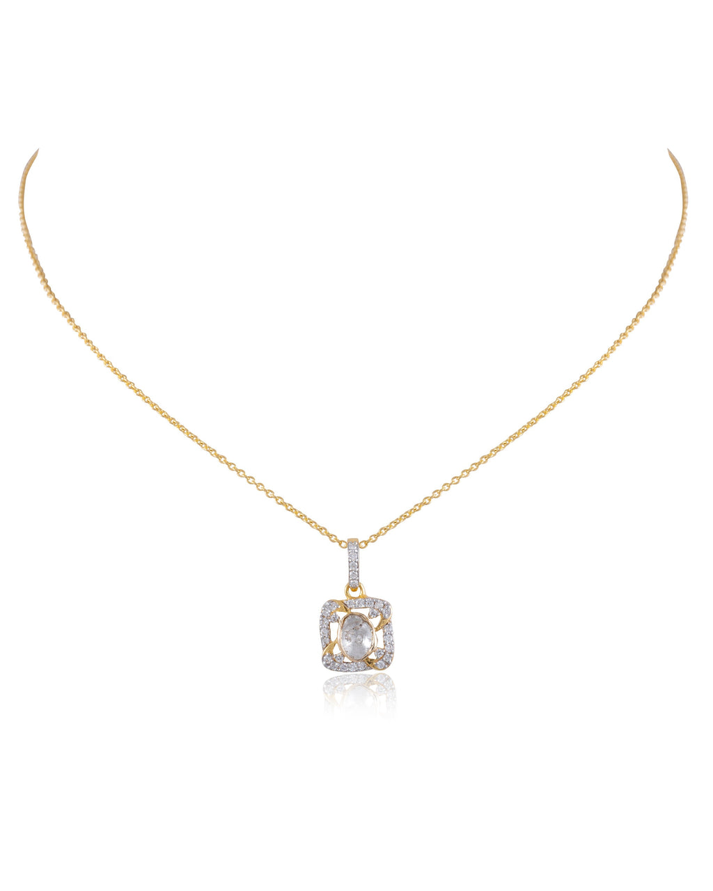 Herminia Polki And Diamond Pendant