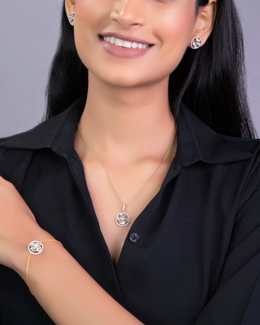 Corine Polki And Diamond Loose Bracelet