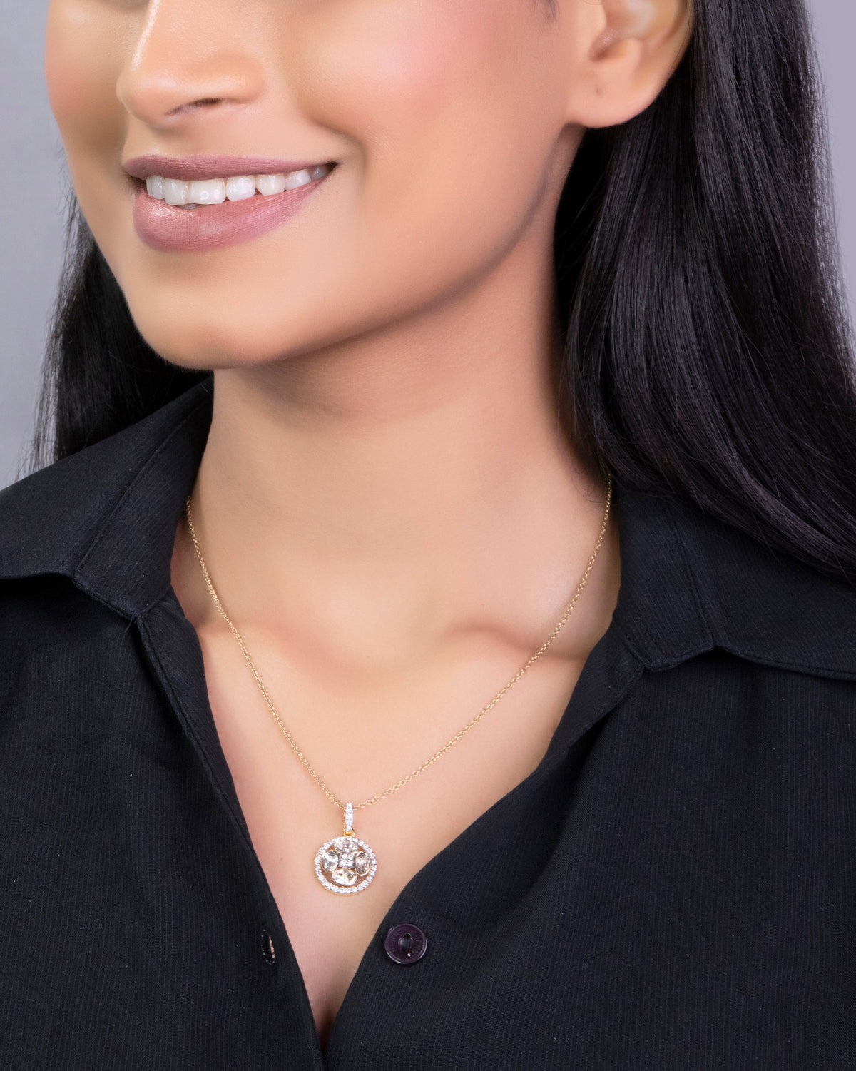 Anna Polki And Diamond Pendant