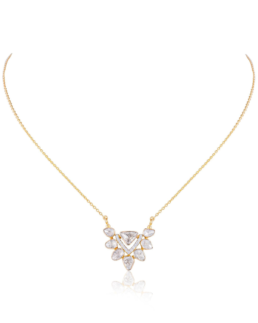 Varada Polki And Diamond Pendant
