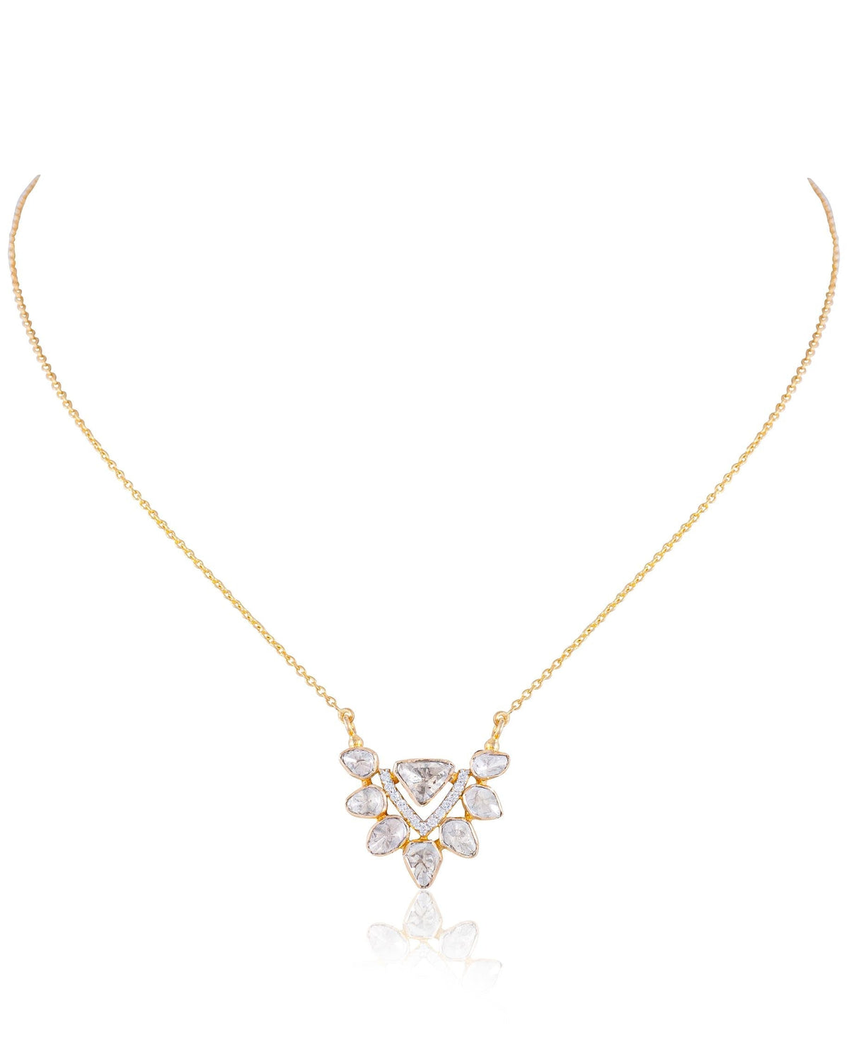 Varada Polki And Diamond Pendant
