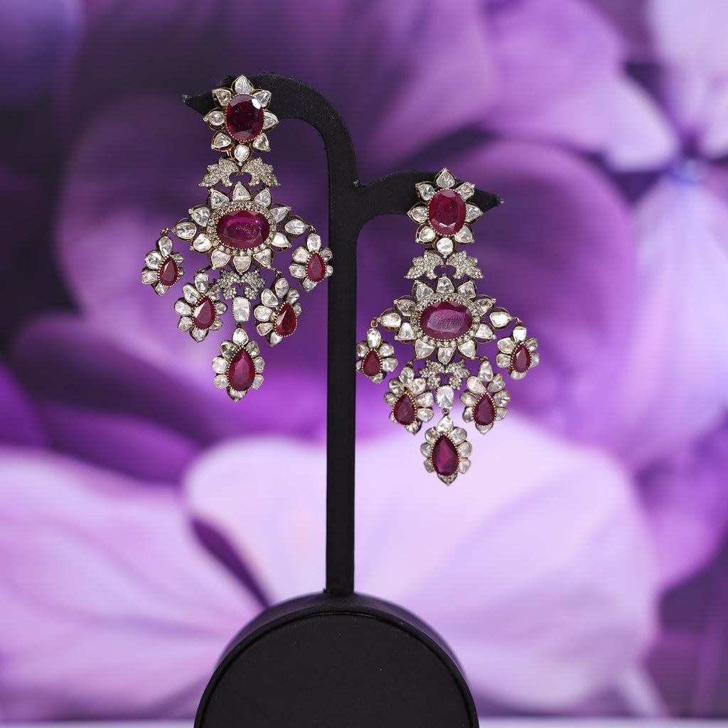 Ritvi Polki And Diamond Long Earrings