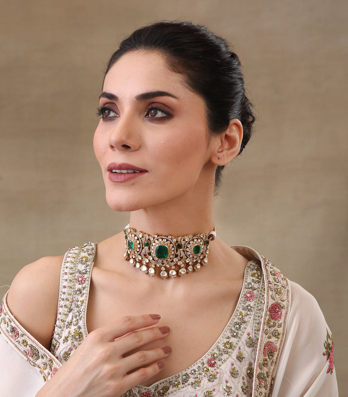 YASHMITA GREEN POLKI CHOKER SET