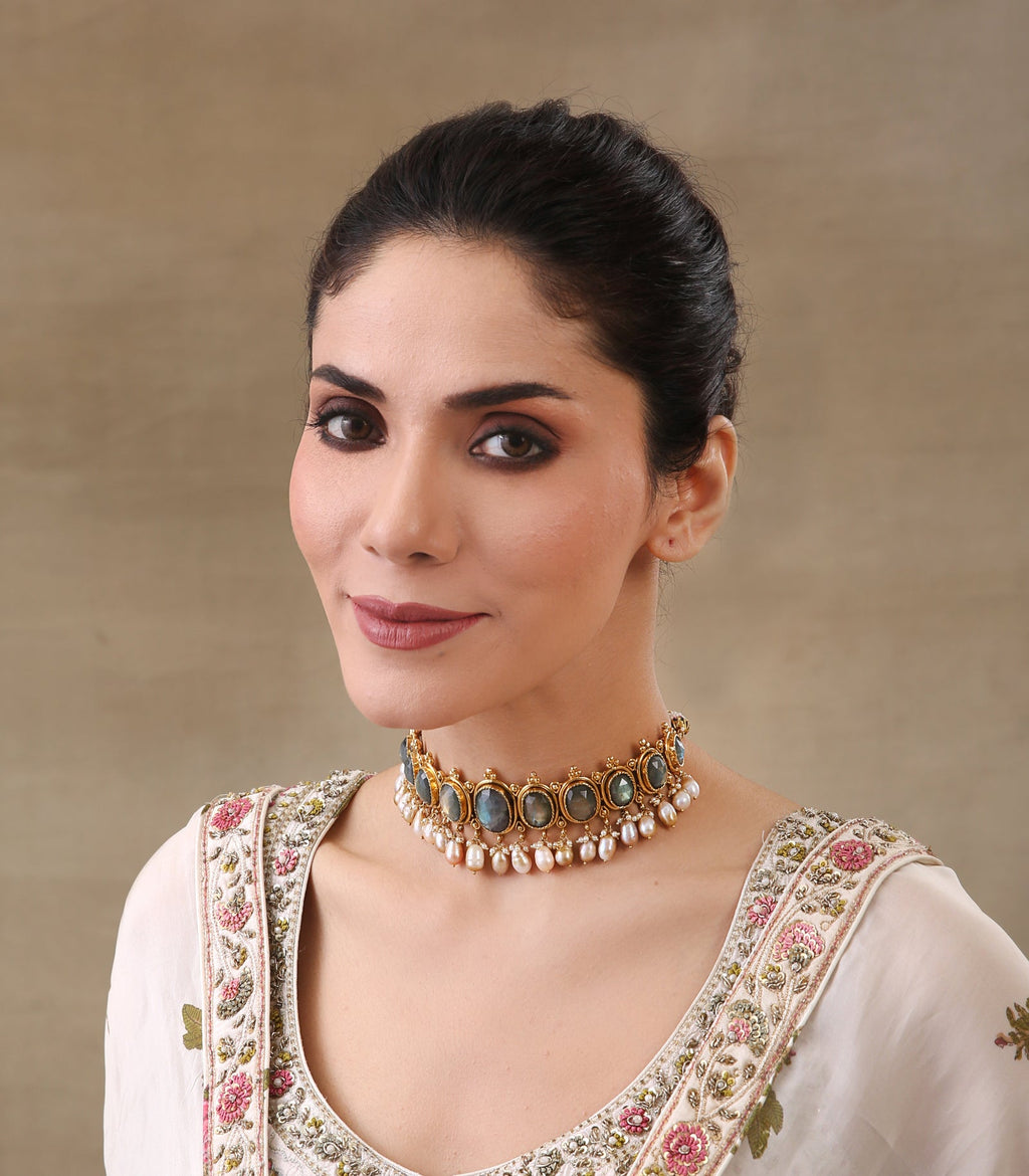 AASHNA LABRADORITE CHOKER SET