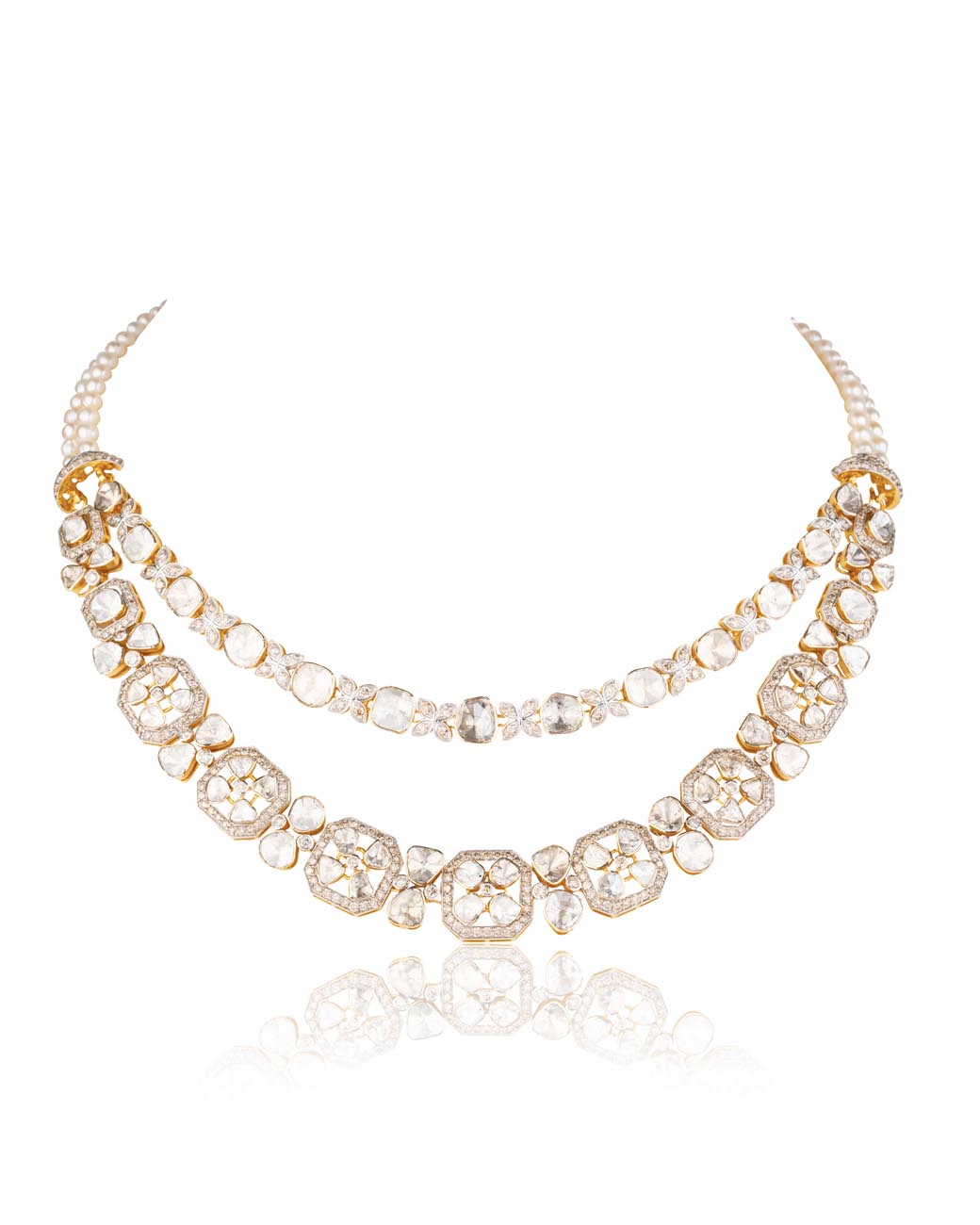 Sunidhi Polki And Diamond Necklace