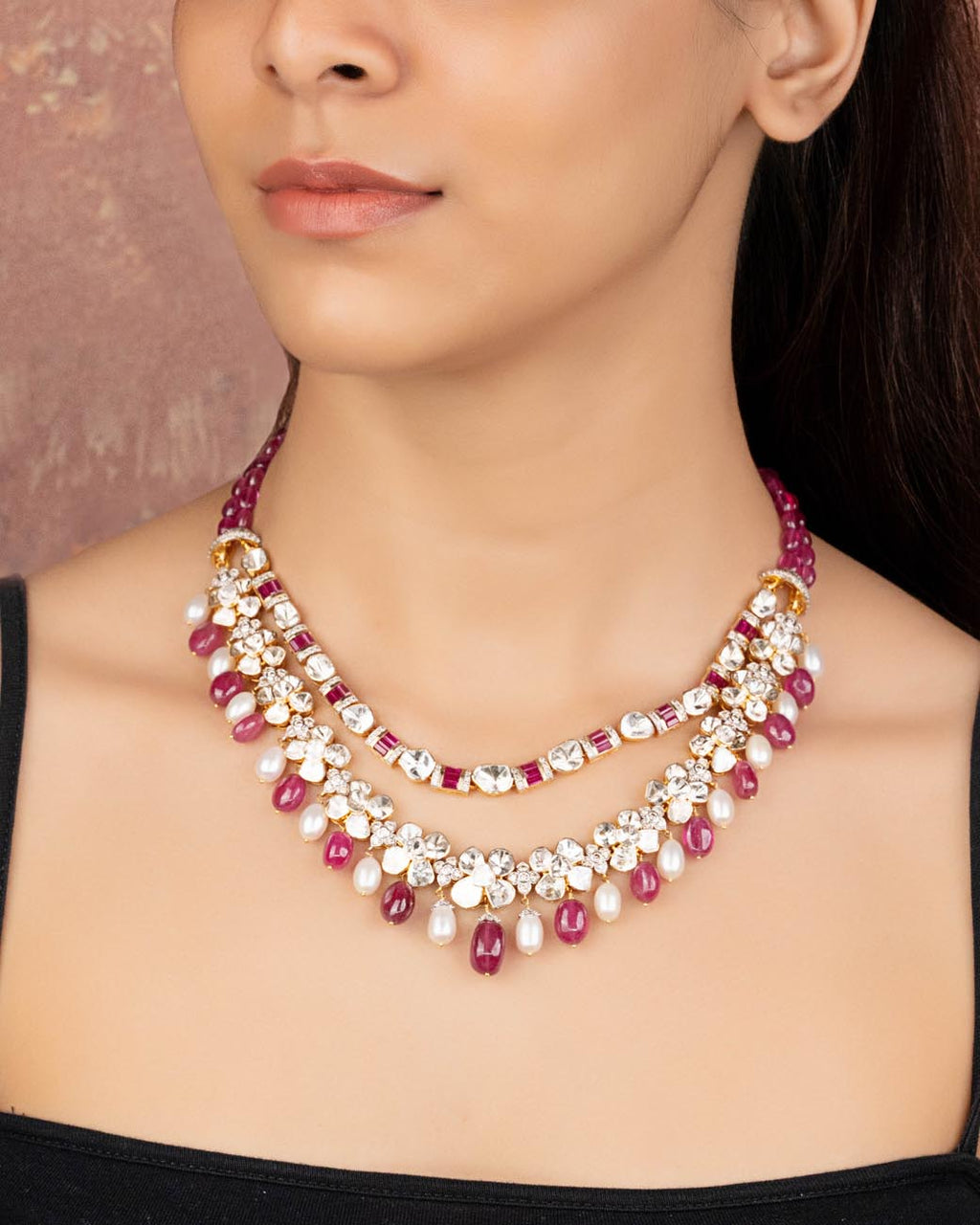 Chloe Polki And Diamond Necklace