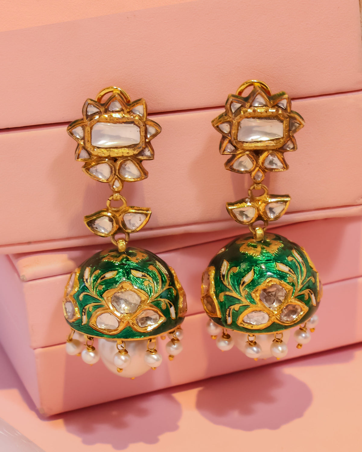 Harshita Polki Jhumkas