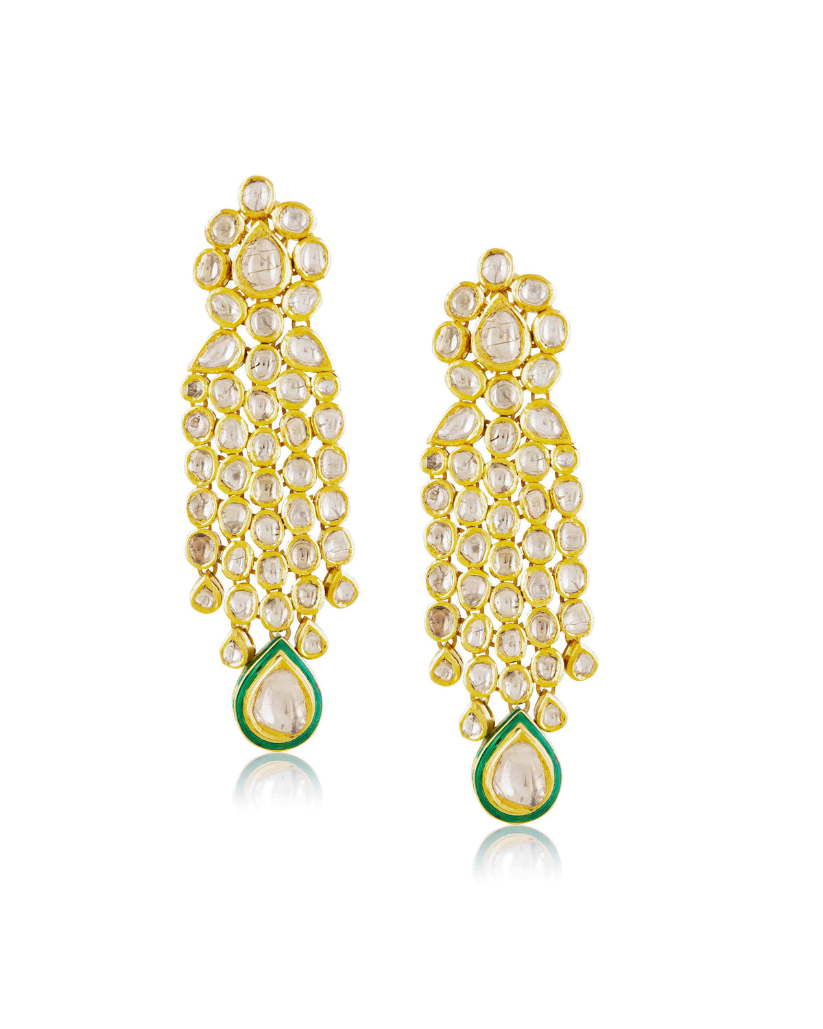 Myla Polki Long Earrings
