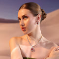 Diamond Long Necklace And Diamond Tops Set