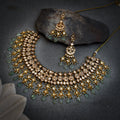 Roqa Mint Green Kundan Necklace