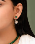 Aziya Polki And Diamond Long Earrings