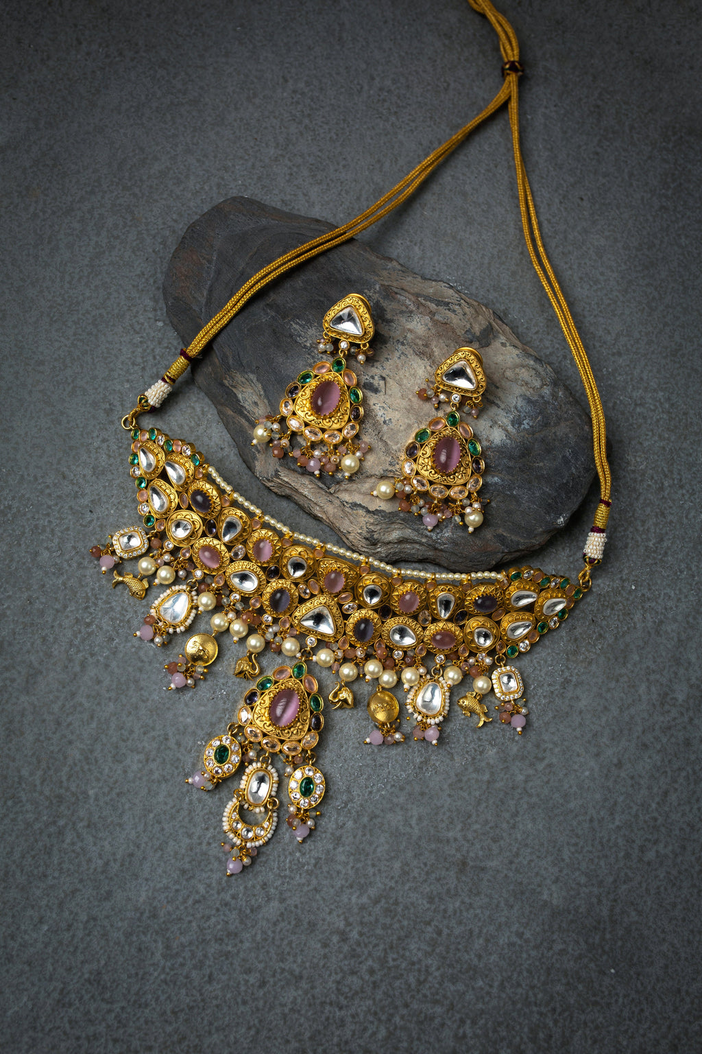 Mudita Colourful Polki Choker Set