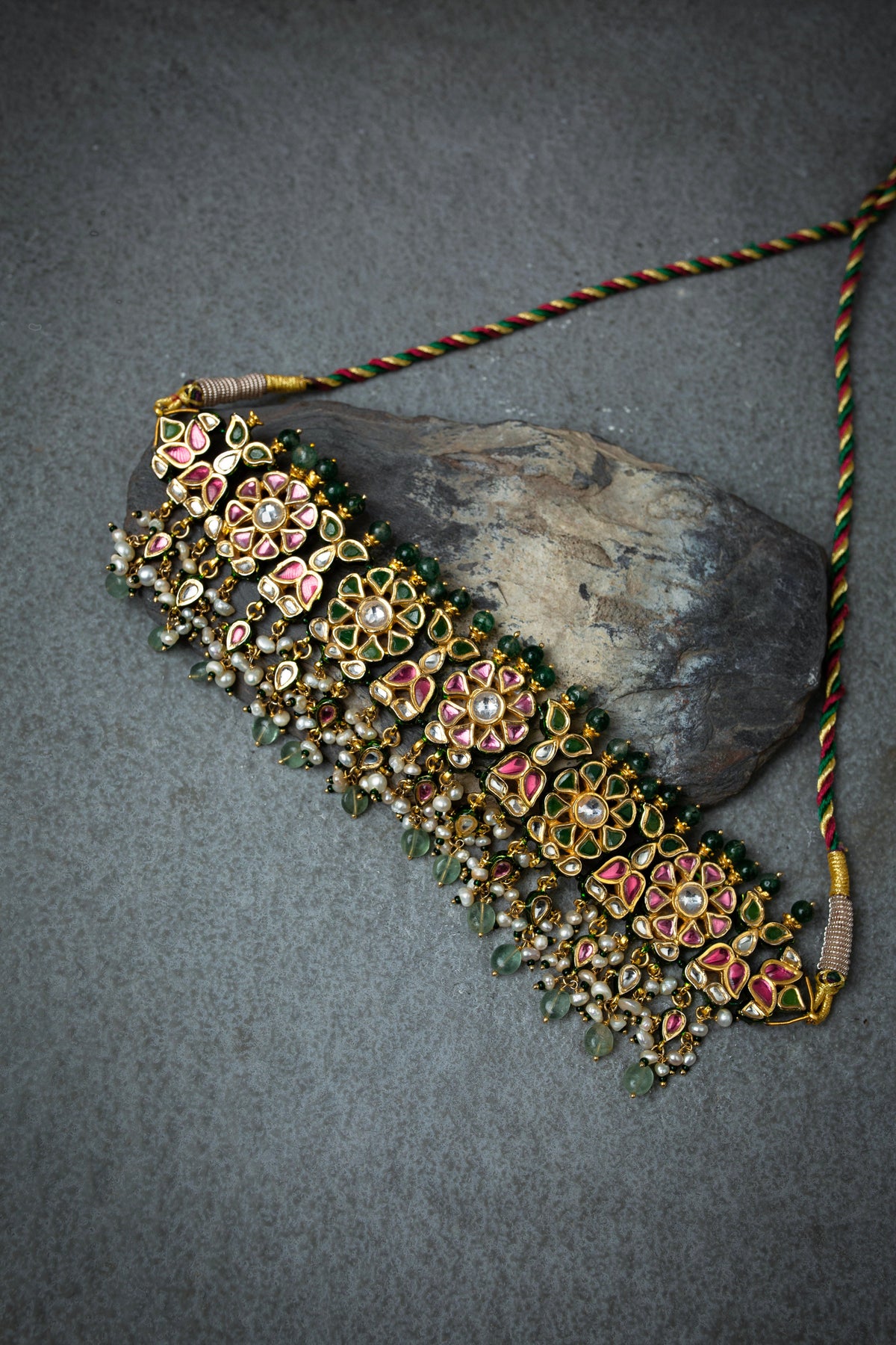 Roqa Jadau kundan Choker