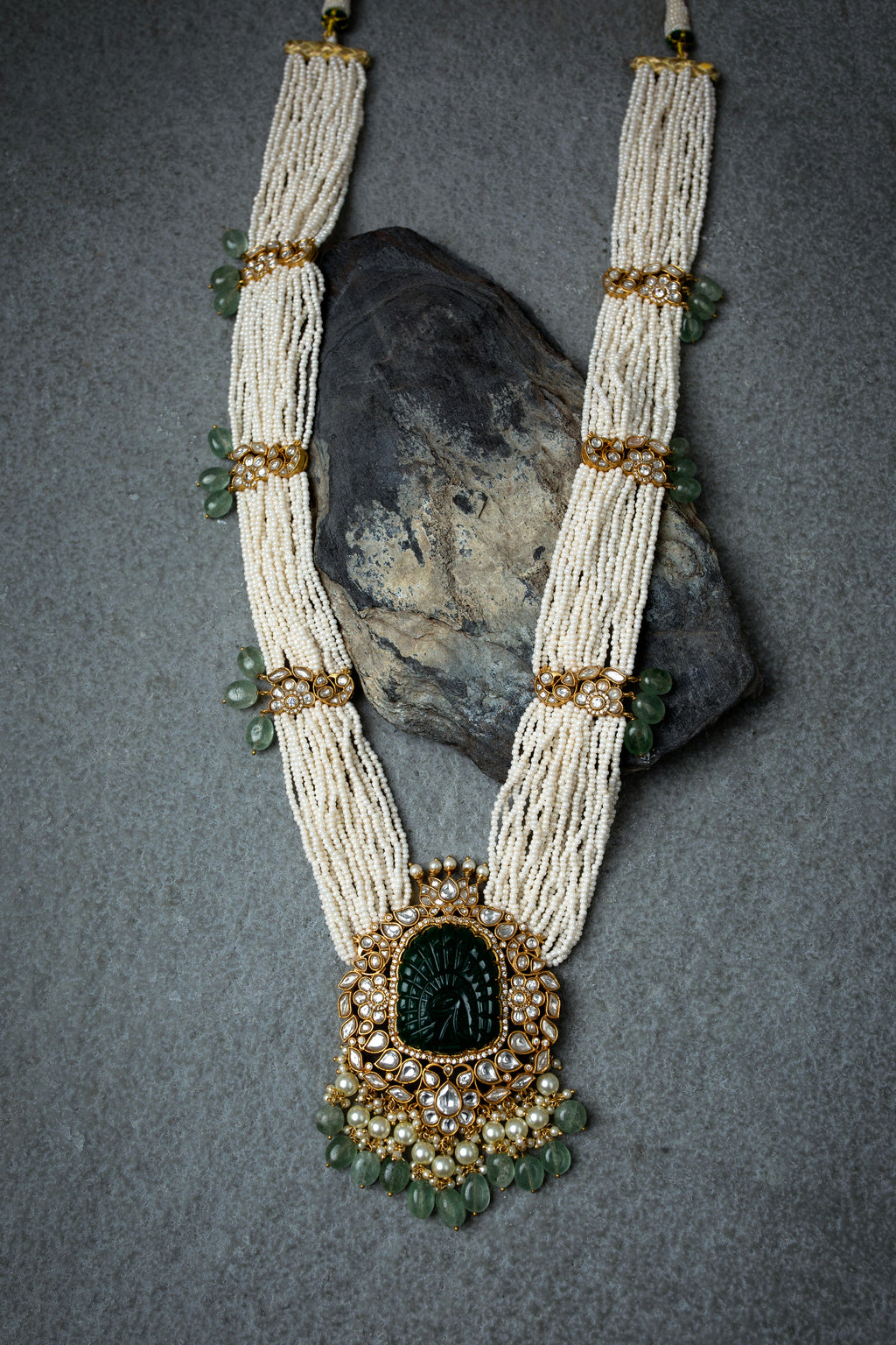 Verdant Moissanite polki green pendant