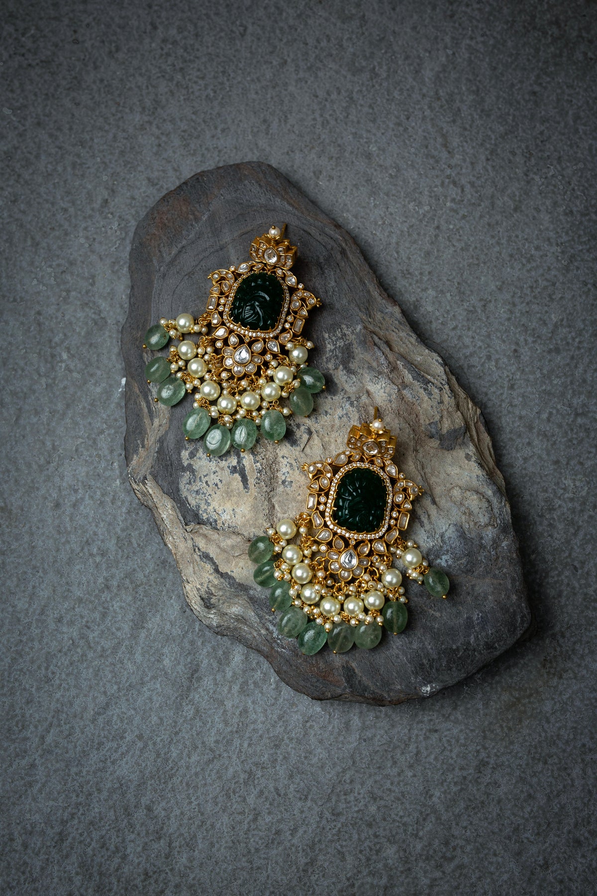 Verdant Moissanite polki green pendant