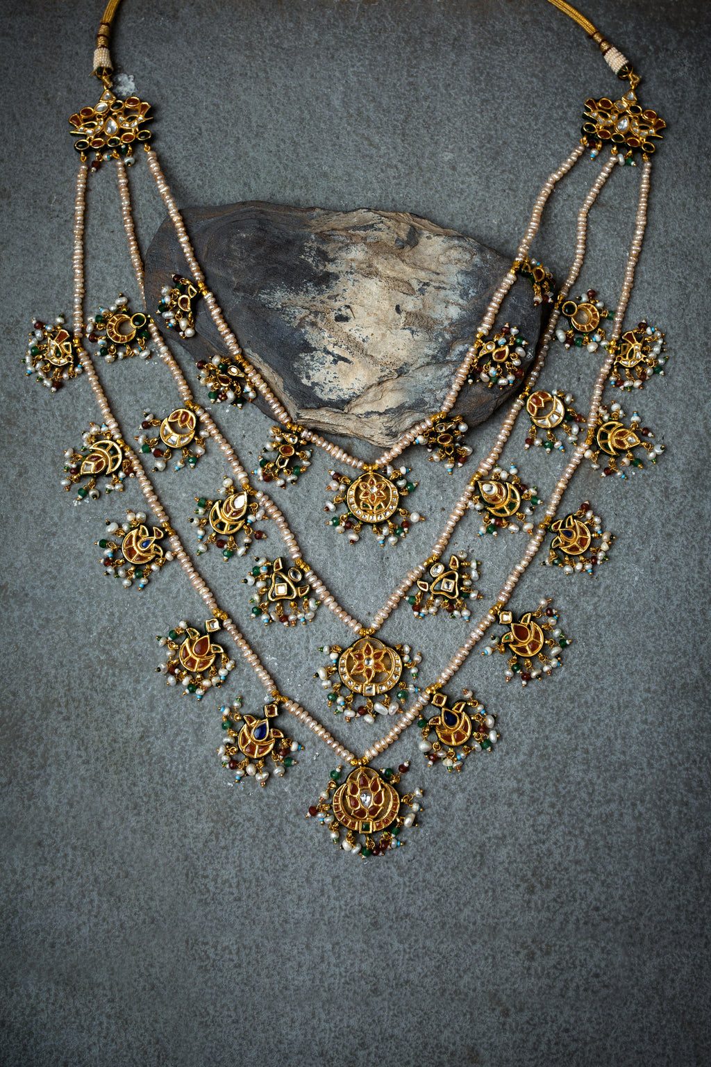 Rajsi Kundan Long Necklace Set
