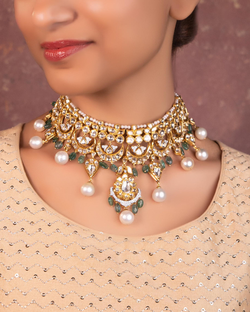 Ella Polki And Diamond Necklace