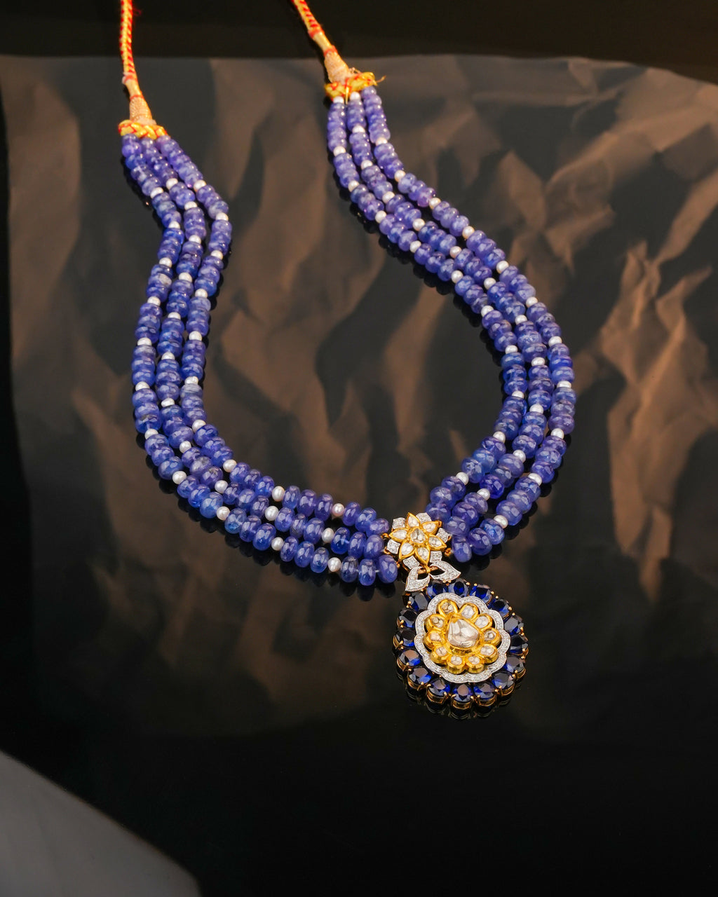 Ketki Polki And Diamond Bead Pendant