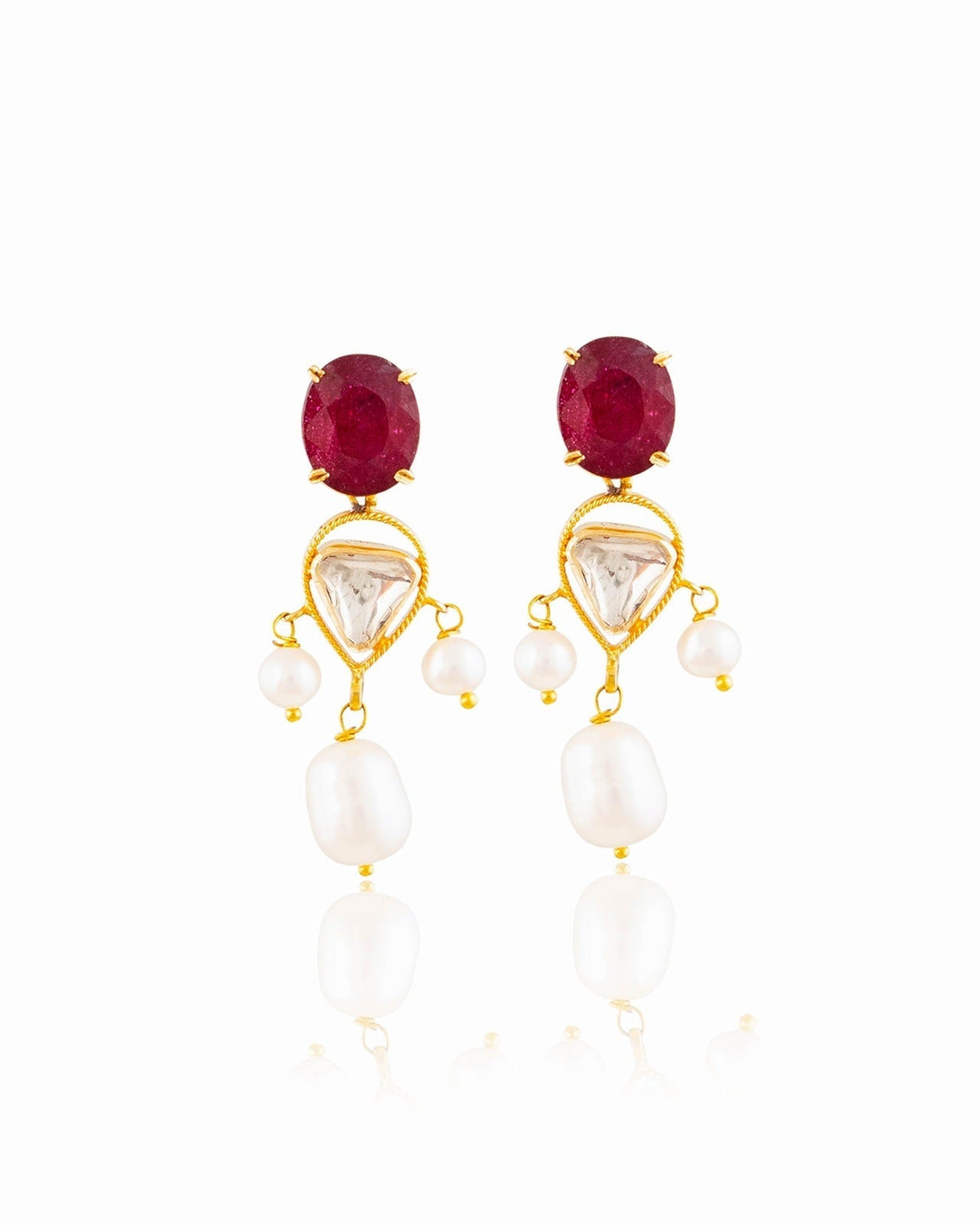 Lipika Polki Long Earrings