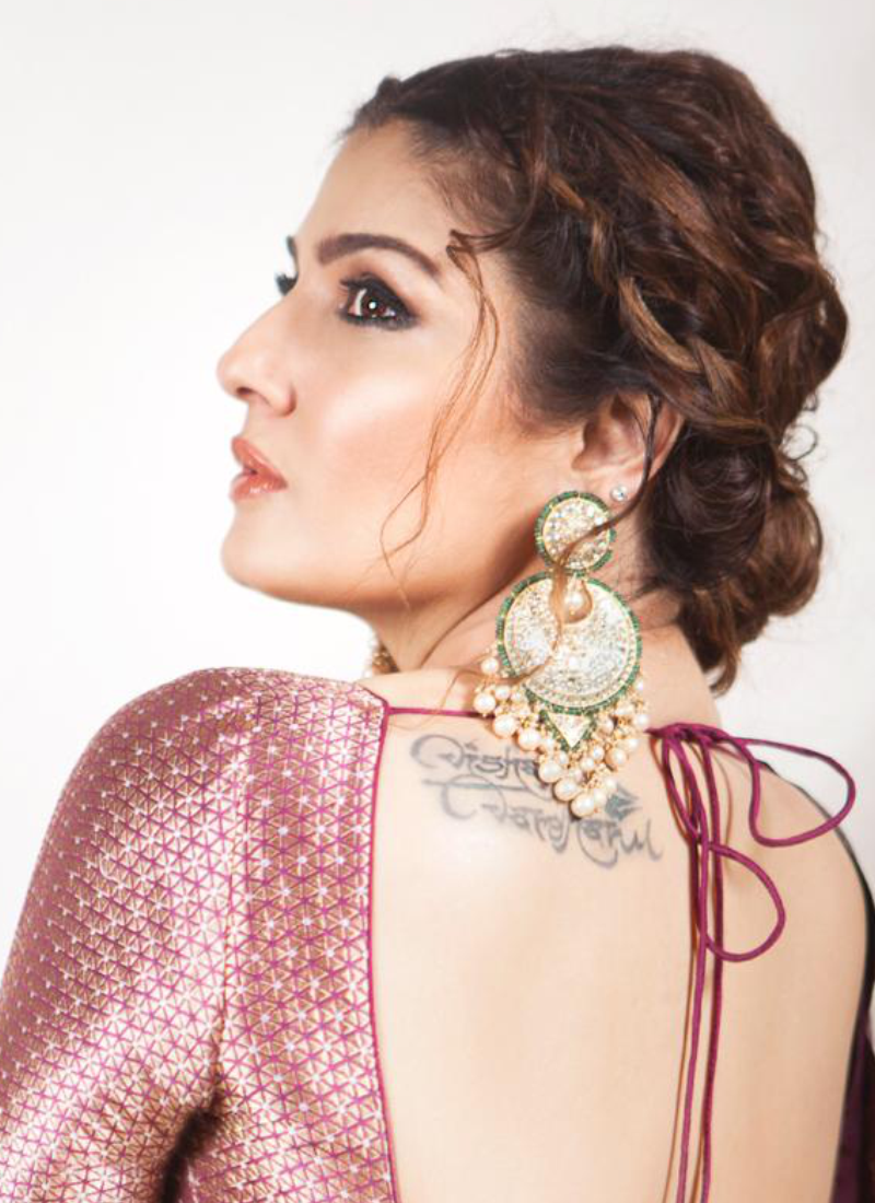 Raveena Tandon - Umana Polki Chandbalis