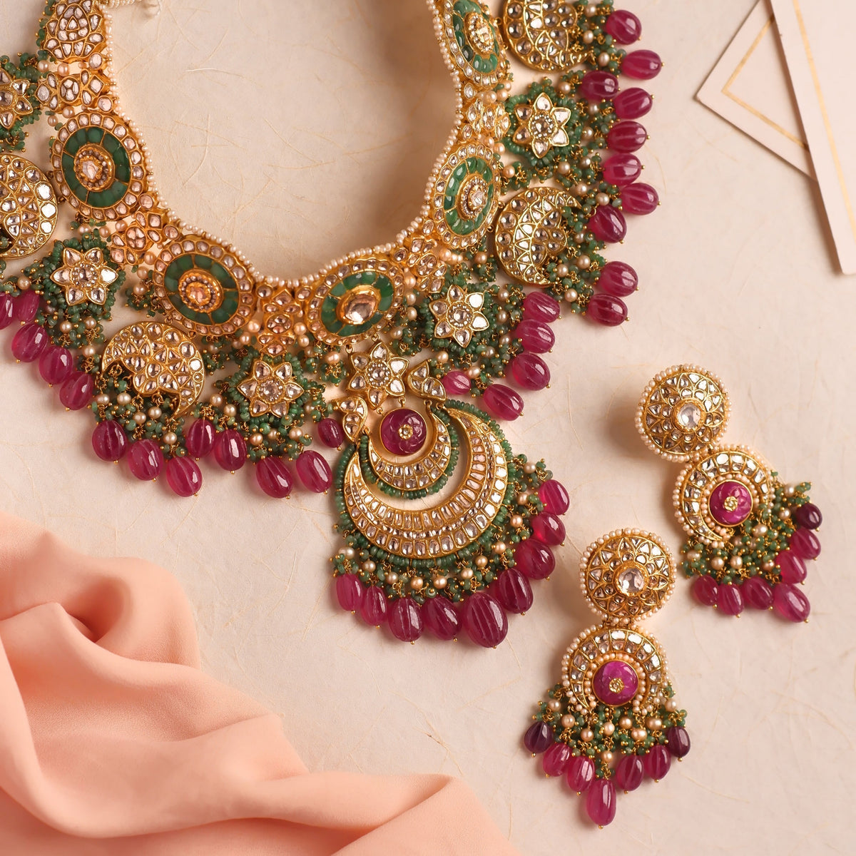 Abia Polki Long Earrings