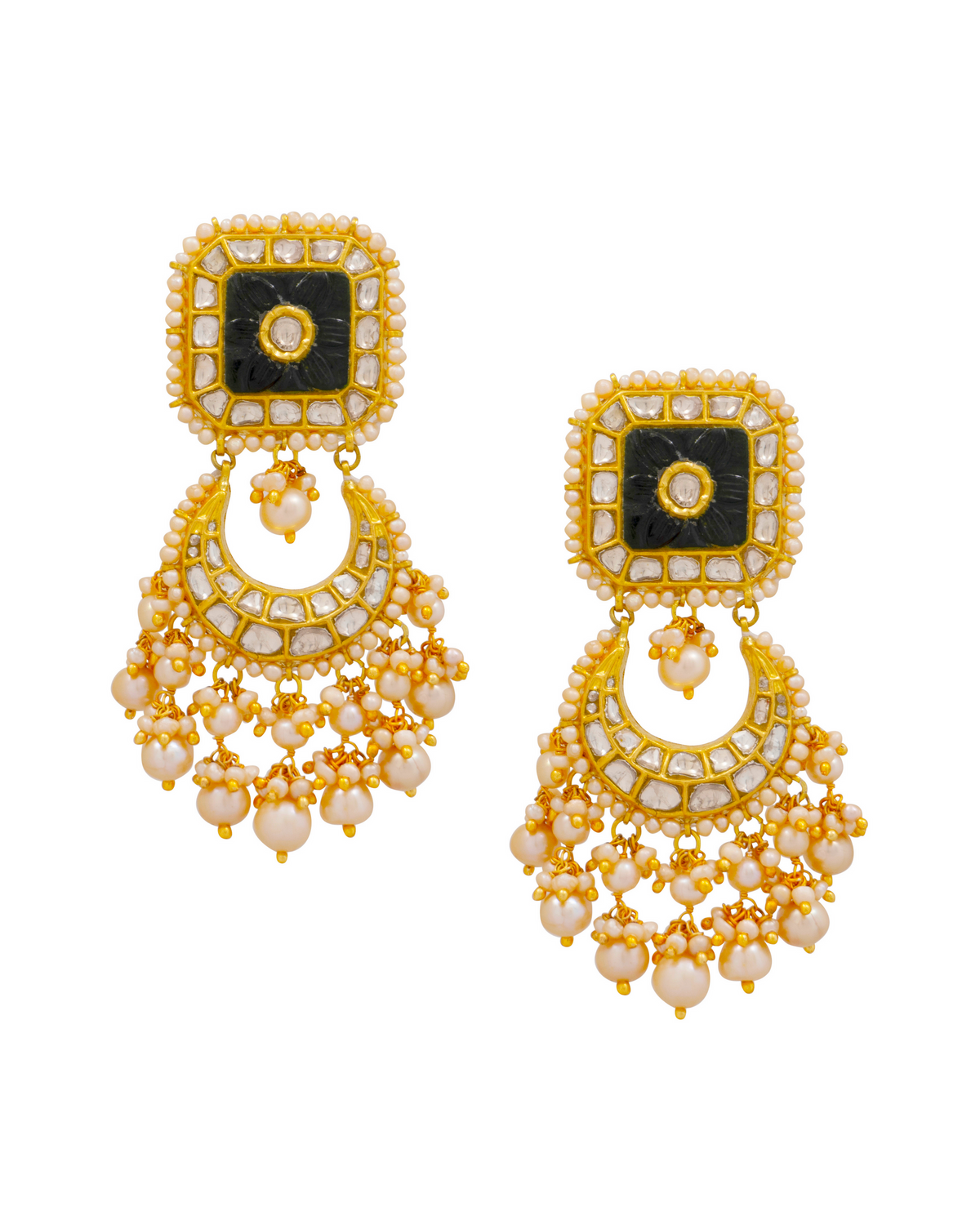 Vatsala Necklace and Ashita Chandbalis Polki Set