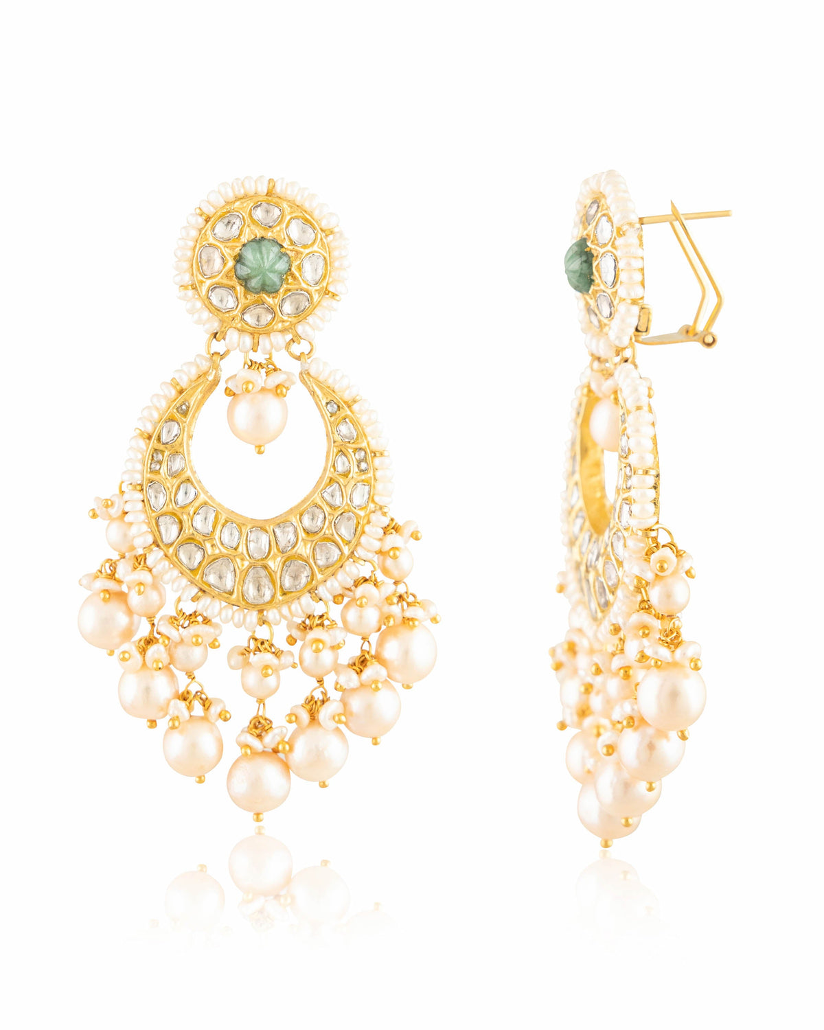 Suhana Necklace And Medha Chandbalis Polki Set
