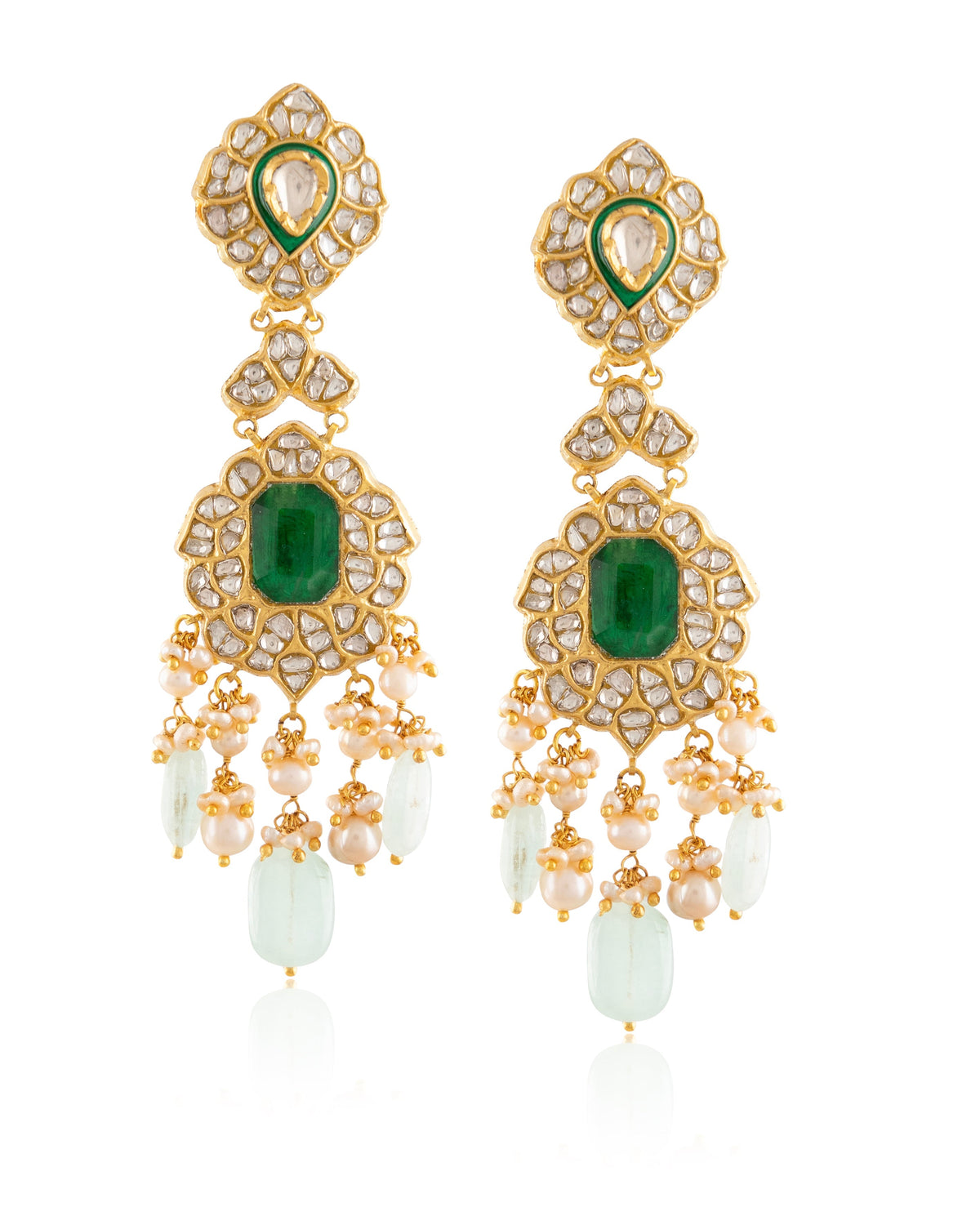 Kirstin Polki Long Earrings