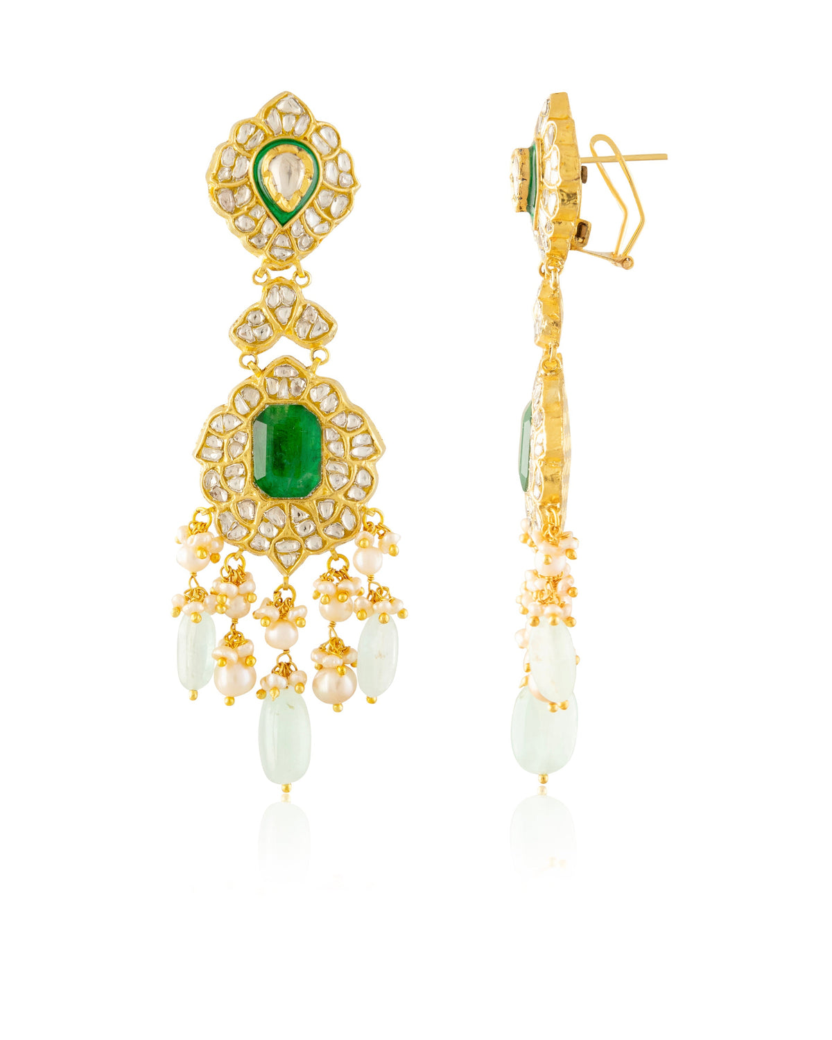 Kirstin Polki Long Earrings