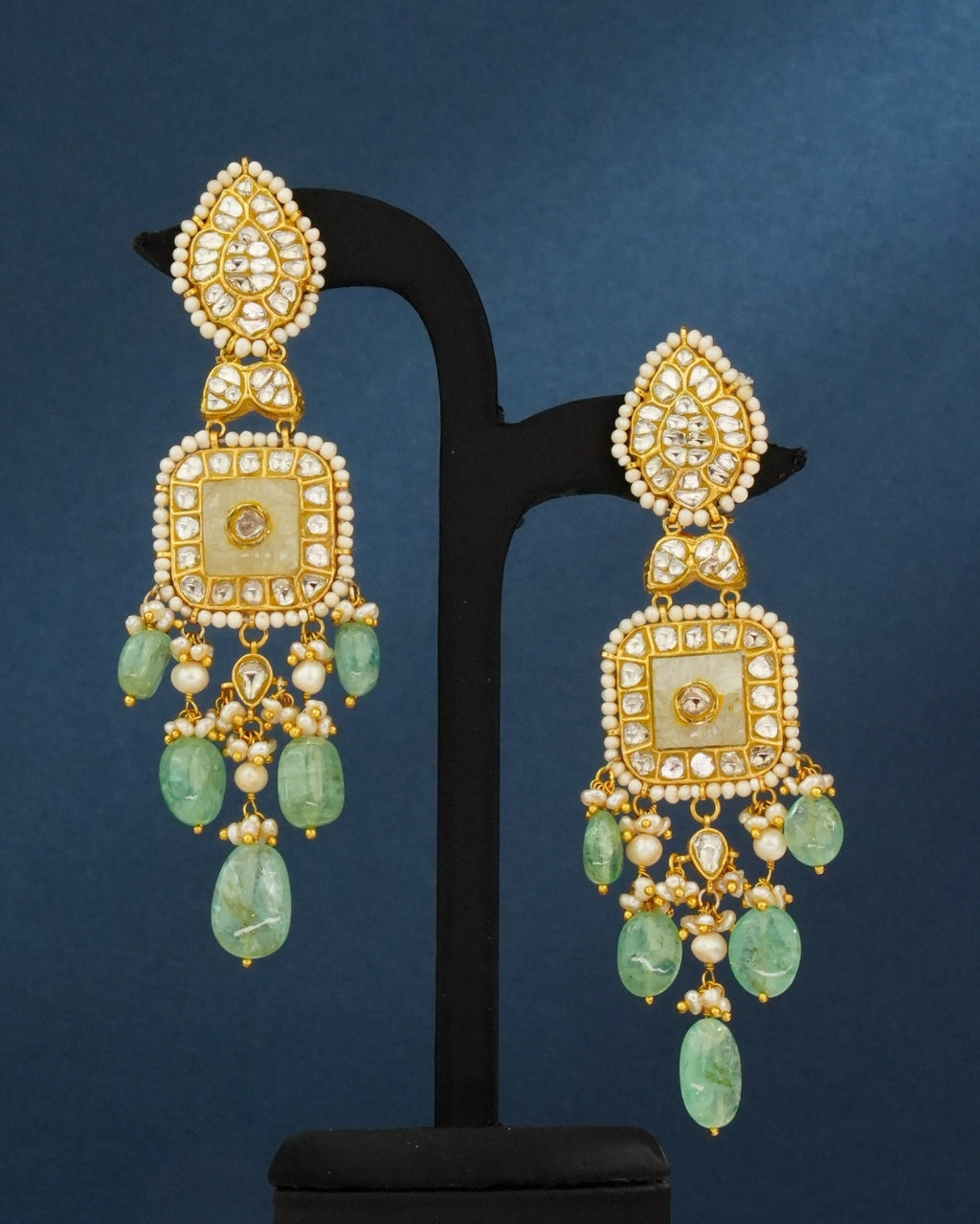 Priyanjali Polki Long Earrings