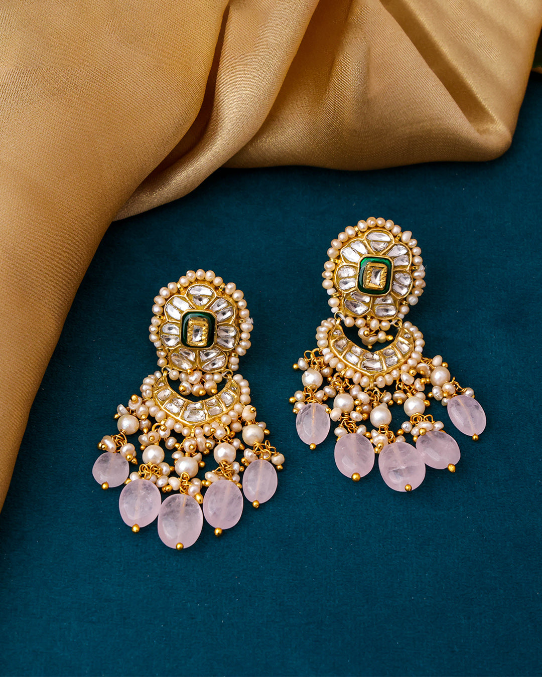 Niyomi Choker And Paakhi Chandbalis Polki Set