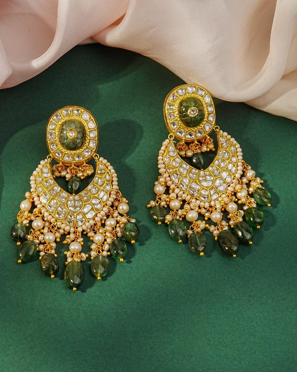 Zow Necklace And Stormi Chandbalis Polki Set