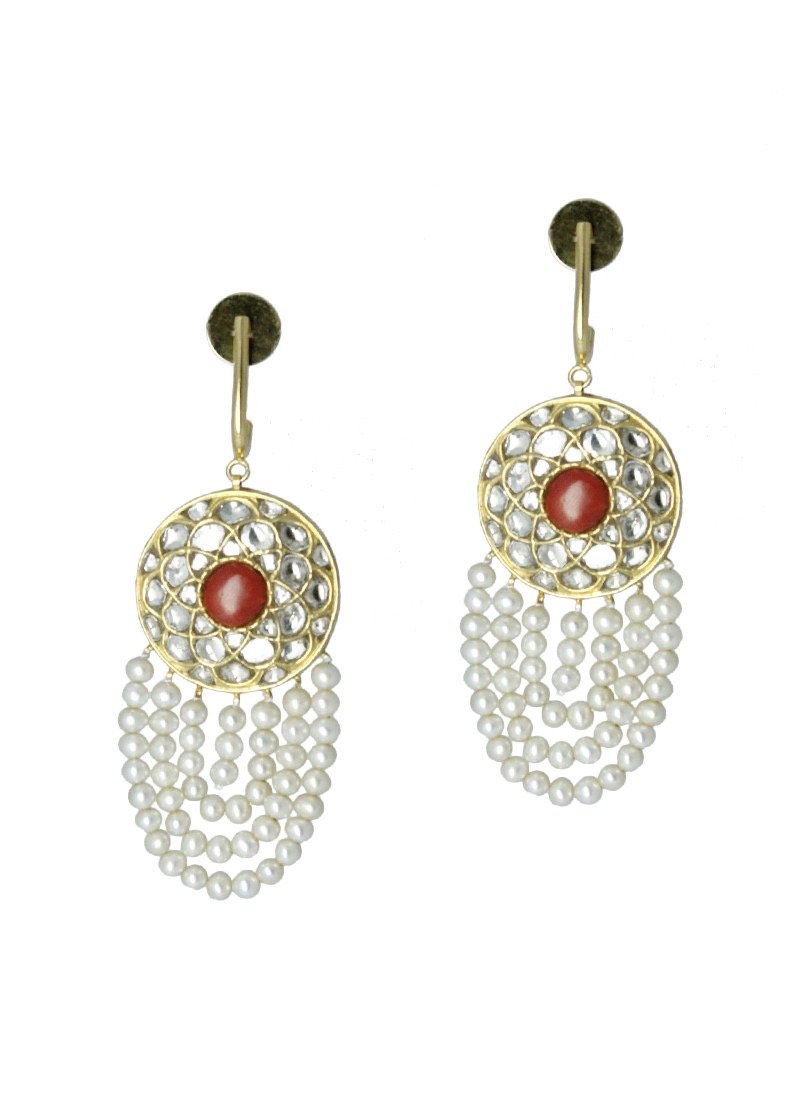 Sanya Malhotra - Raelynn Polki Long Earrings