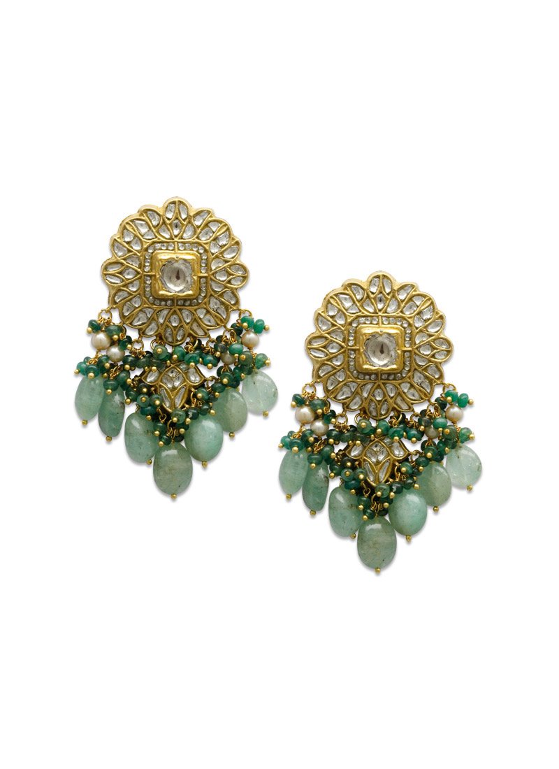 Maithli Polki Long Earrings