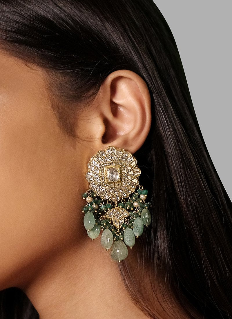 Maithli Polki Long Earrings